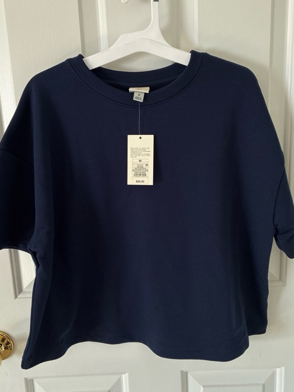 a new day Navy Short-Sleeve Crewneck Top